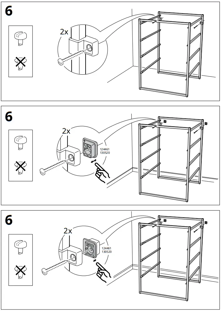 IKEA JONAXEL Wardrobe Combination - Assembly 6