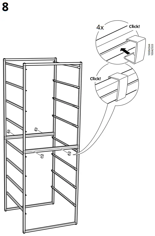 IKEA JONAXEL Wardrobe Combination - Assembly 8