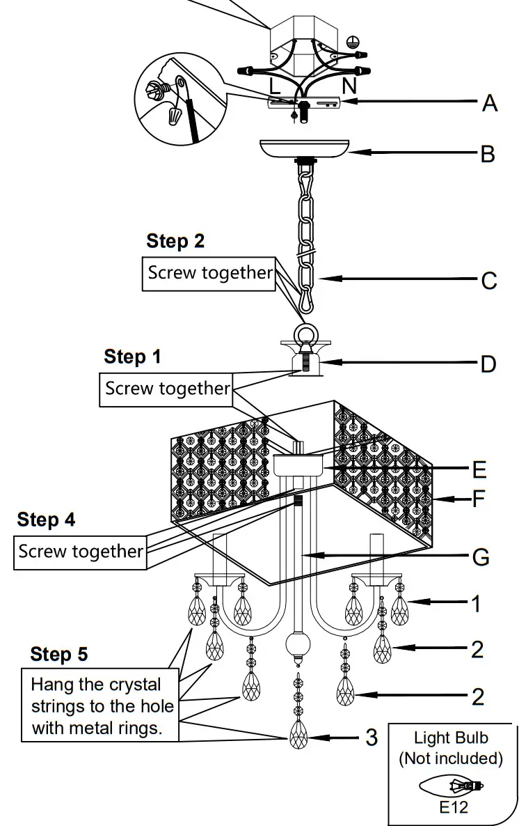 Maxax 19176-4CH Indianapolis 4-Light Chrome Lantern Chandelier - fig 1