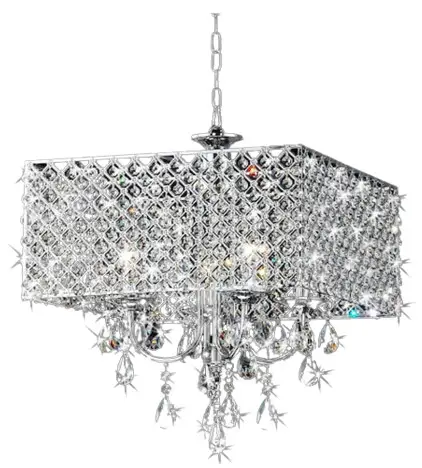 Maxax 19176-4CH Indianapolis 4-Light Chrome Lantern Chandelier