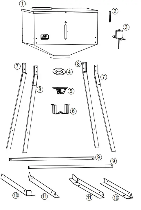 treeline FDR0350AS Corn Feeder - Part Contents