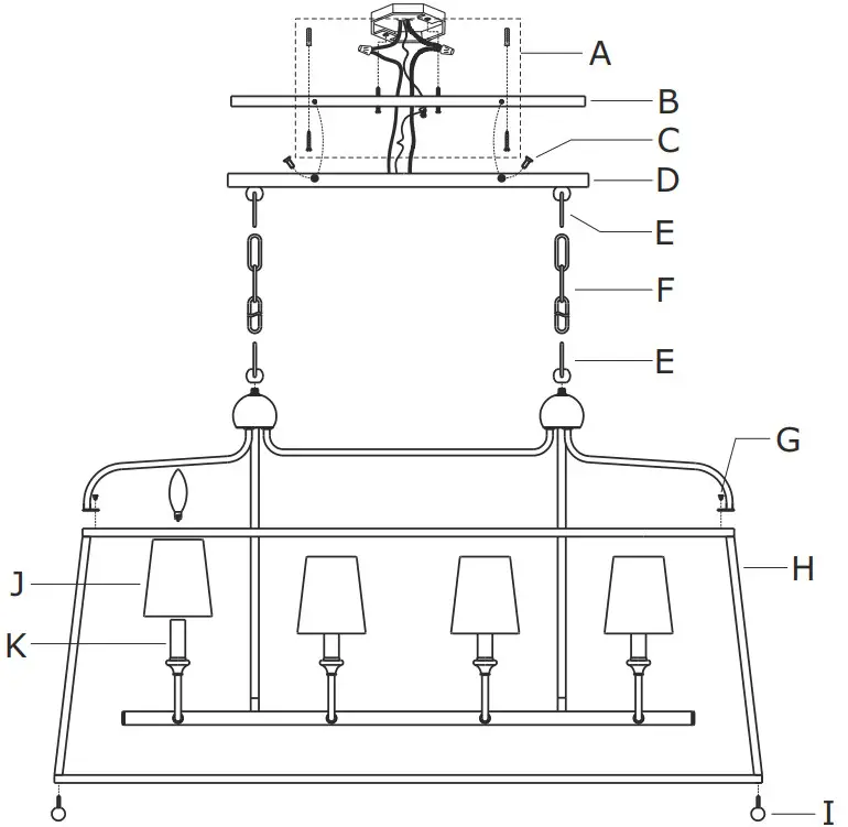 CRYSTORAMA 2249 BF NOSHADE Sylvan Eight Light Chandelier - Fig 4
