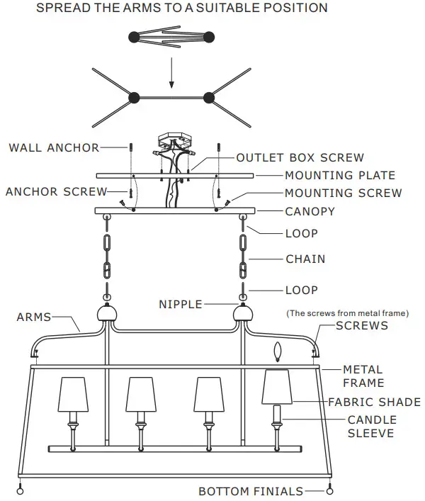 CRYSTORAMA 2249 BF NOSHADE Sylvan Eight Light Chandelier - Fig
