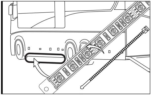 OPT7 V1 Aura RV Underbody with Door Assist Lighting Kit - Mount brackets