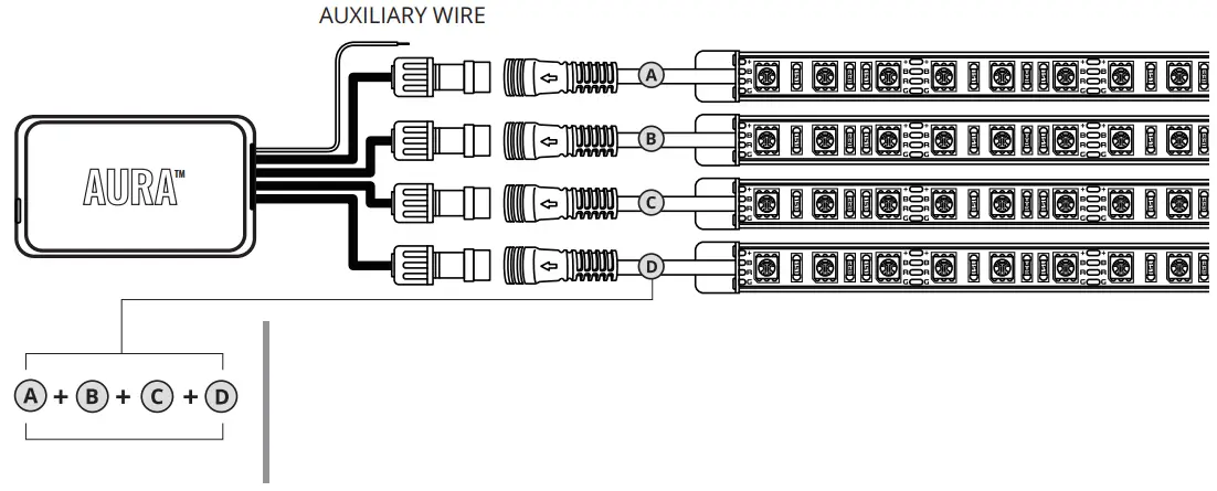 OPT7 V1 Aura RV Underbody with Door Assist Lighting Kit - connect