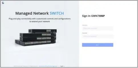 GRANDSTREAM GWN7806 - Login using the WebUI