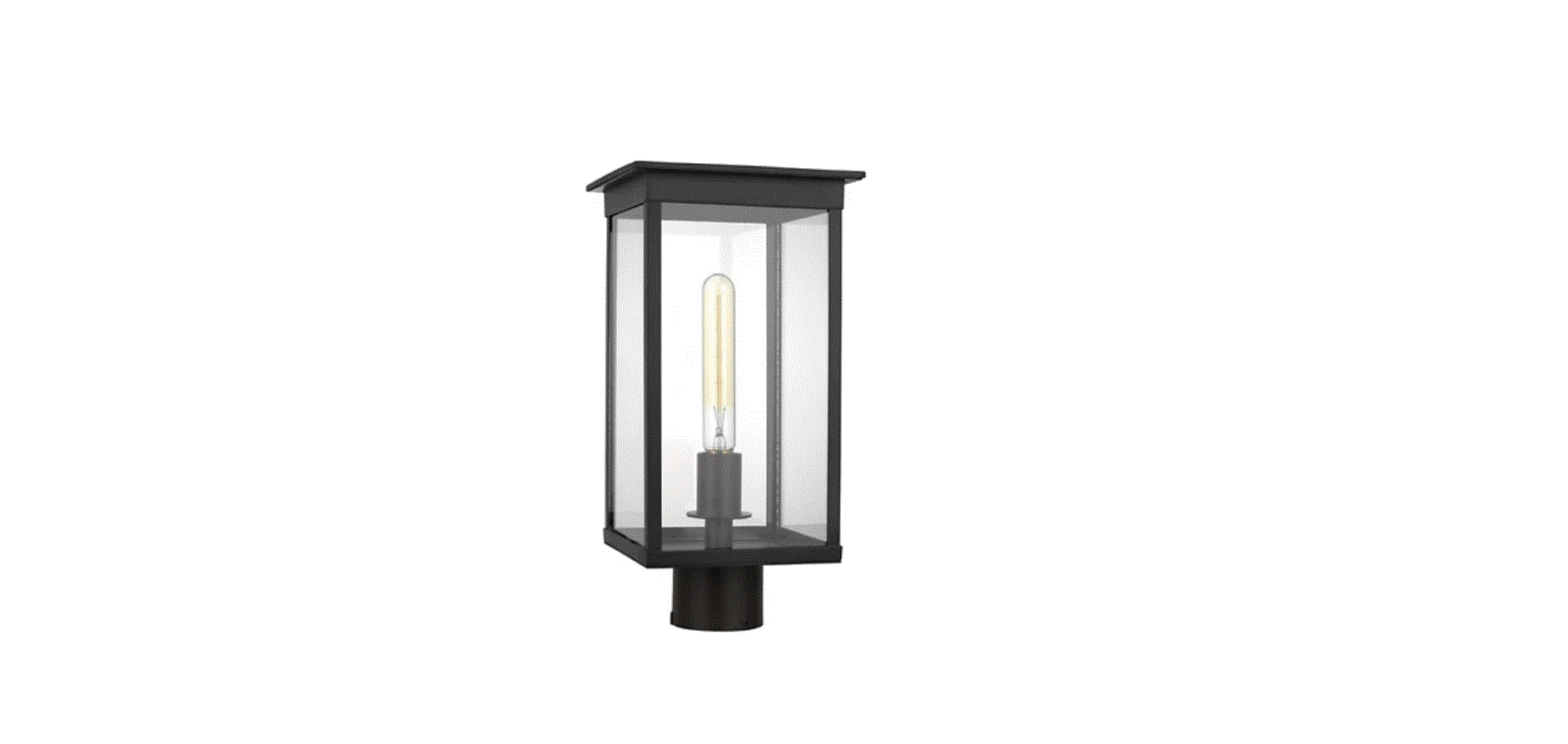 Lnc A05099d 15.7-in Matte Black With Textured Glass Modern Contemporary Post Light Instruction Manual