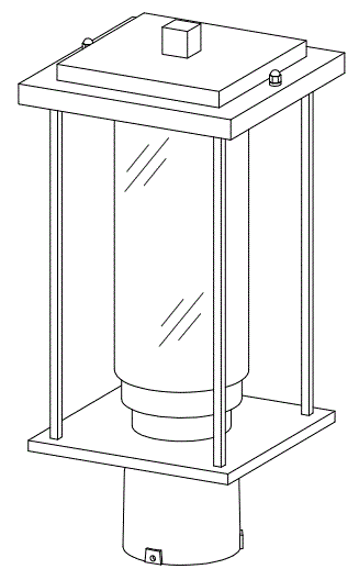 LNC-A05099D-15-7-in-Matte-Black-with-Textured-Glass-Modern-Contemporary-Post-Light-FIG-1