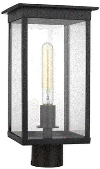 LNC-A05099D-15-7-in-Matte-Black-with-Textured-Glass-Modern-Contemporary-Post-Light-PRODUCT