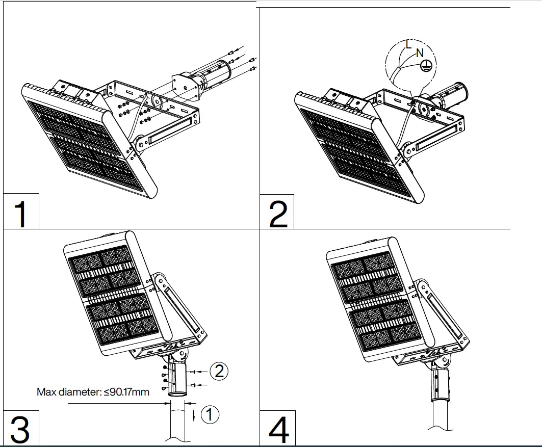 M-ELEC NOX 700-100 LED Floodlight 6