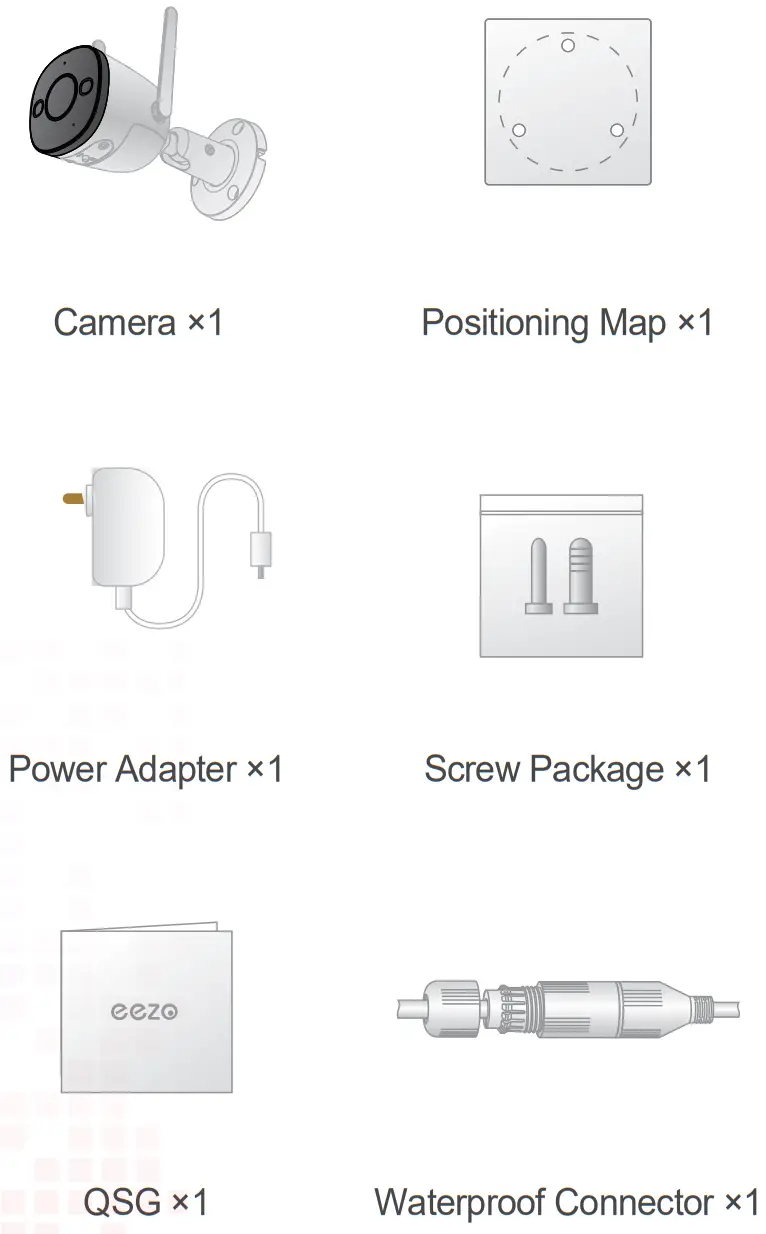 CP PLUS CT21 Wi Fi Bullet Camera - Package Content