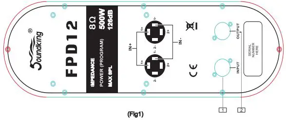 Soundking FPD12 12 Inch Two Way Active Full Range Speaker Cabinet-fig2