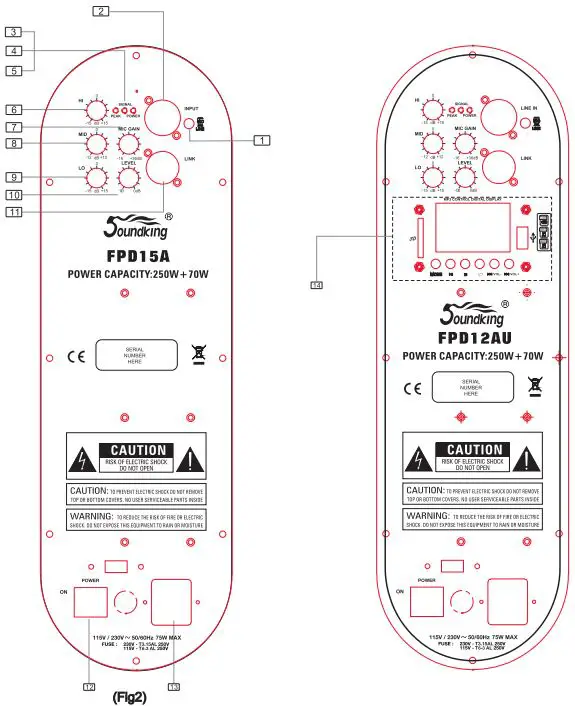 Soundking FPD12 12 Inch Two Way Active Full Range Speaker Cabinet-fig3