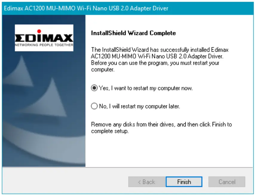 EDIMAX EW 7822ULC UTC Dual Band MU MIMO USB Adapter - Finish