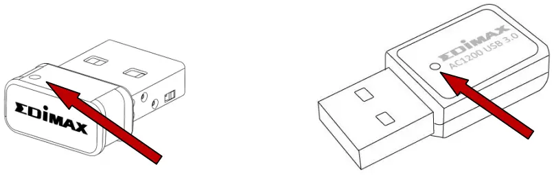 EDIMAX EW 7822ULC UTC Dual Band MU MIMO USB Adapter - LED Status
