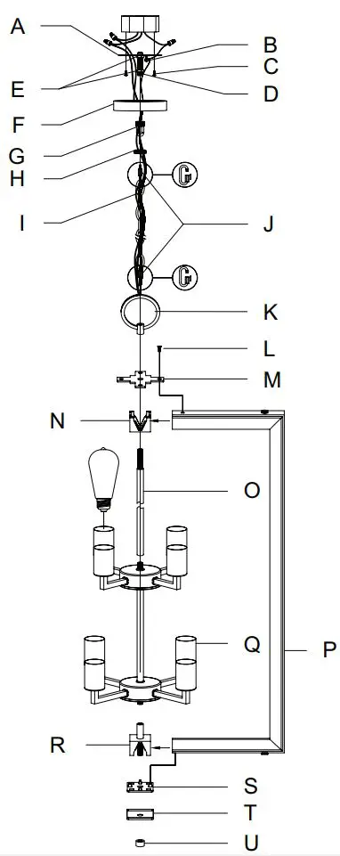 Hunter-19857-Woodburn-1-Light-19-inch-Foyer-Pendant-feature