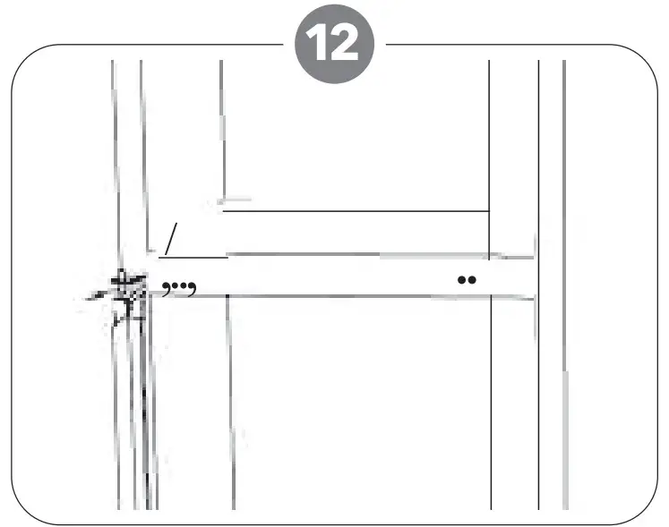 Install the middle hinge.