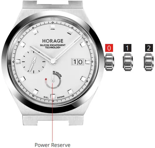 HORAGE AUTARK T5 Watch - Power setting