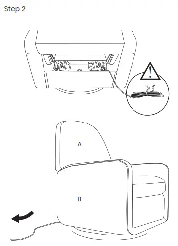 ubabub M23688 Arc Glider Recliner with Electronic Control and USB - Assembly4