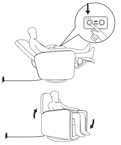 ubabub M23688 Arc Glider Recliner with Electronic Control and USB - Chair1