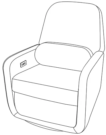 ubabub M23688 Arc Glider Recliner with Electronic Control and USB