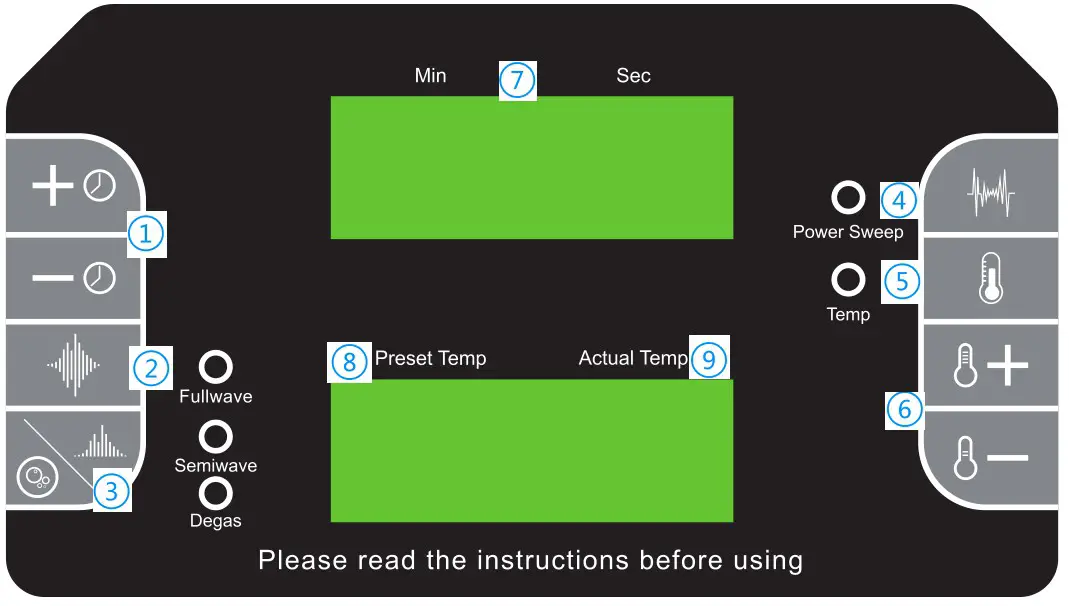 endeavour ET3202A Ultrasonic Cleane - CONTROL PANEL