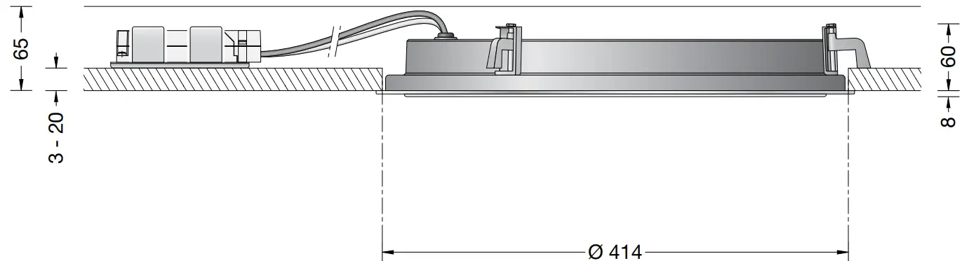 Dimension The Recessed LED Ceiling and Wall Luminaire
