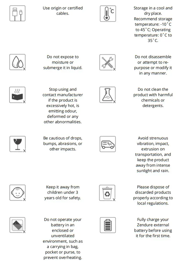 ZENDURE SuperMini 20W USB-C PD Portable Charger - cution