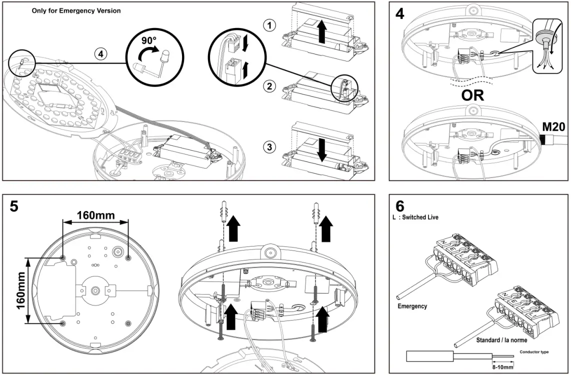 Kosnic-KBHCT9-18C6S65-SCT-Integrated-LED-Bulkhead-with-Emergency-and-Sensor-FIG-2