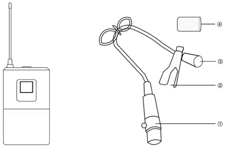 NVS Serise Wireless Microphone Set - Microphone 1