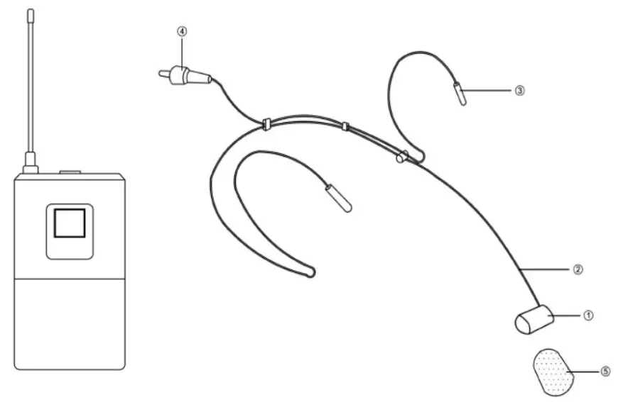 NVS Serise Wireless Microphone Set - Microphone