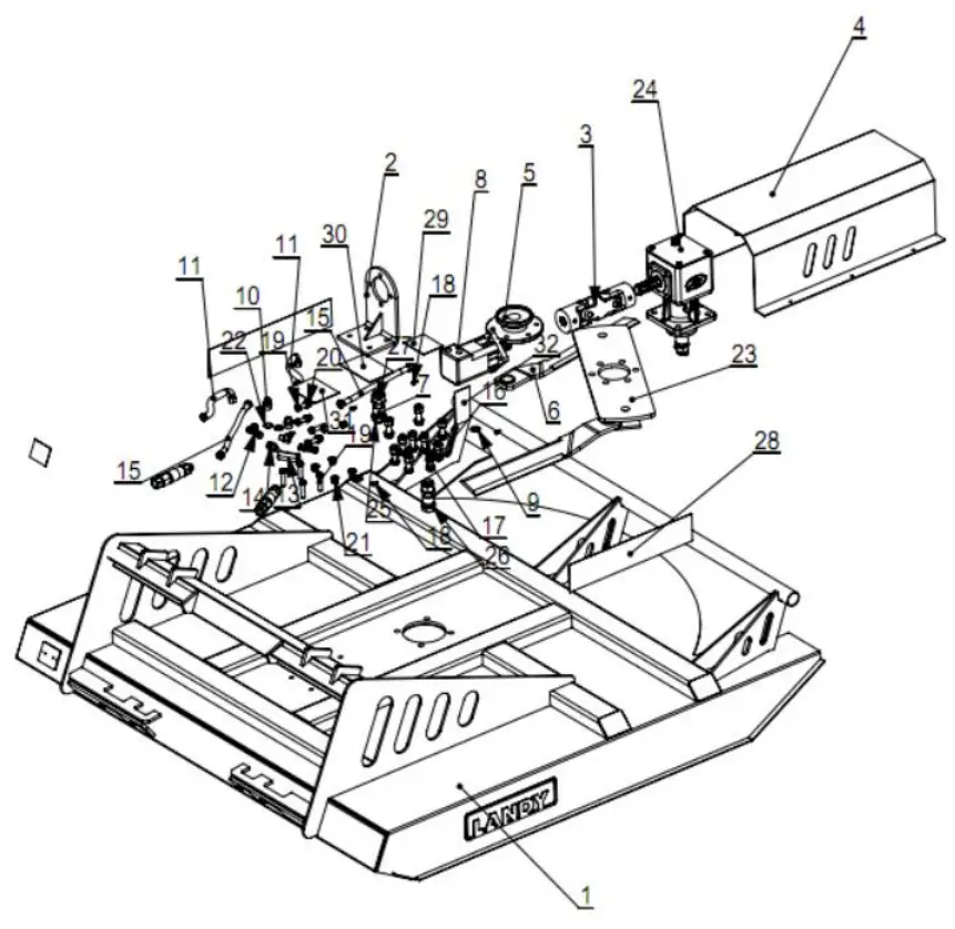 LANDY attachments S BM1830 HD 72 Inch Brush Cutter - BRUSH CUTTER