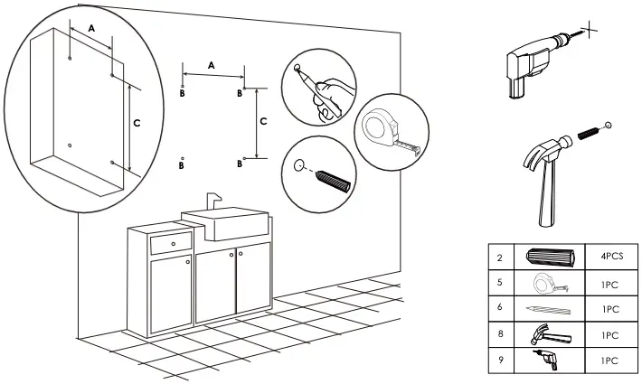 Determine installation location