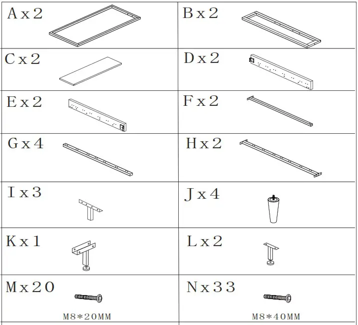 Unbranded MG811 1 Full Metal and Wood Frame Platform Bed - Product Overview 1