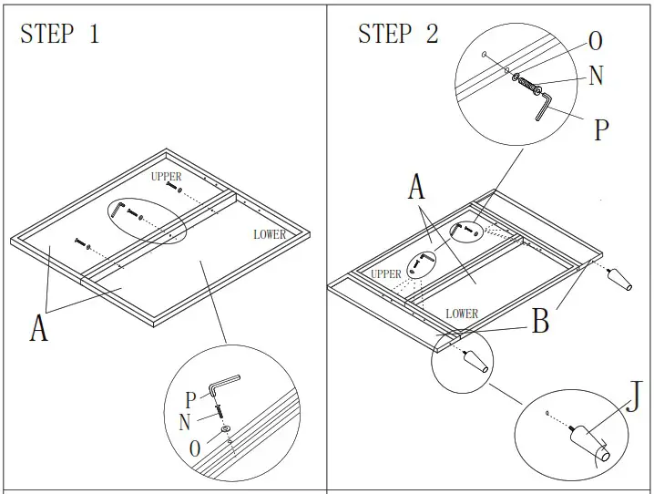 Unbranded MG811 1 Full Metal and Wood Frame Platform Bed - Product Overview 3