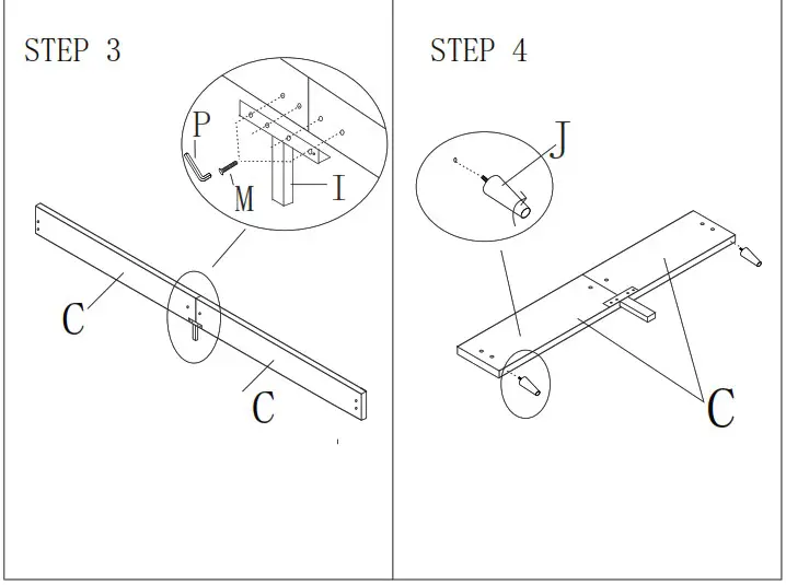 Unbranded MG811 1 Full Metal and Wood Frame Platform Bed - Product Overview 4