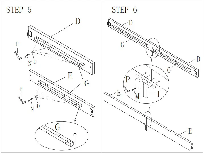 Unbranded MG811 1 Full Metal and Wood Frame Platform Bed - Product Overview 5