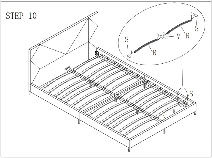 Unbranded MG811 1 Full Metal and Wood Frame Platform Bed - Product Overview 8