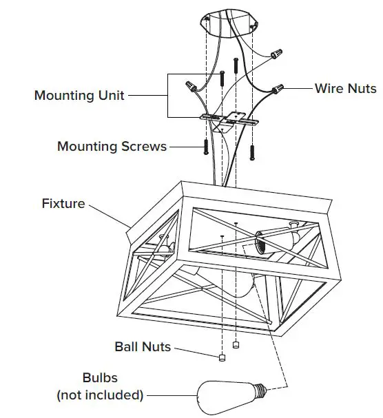 Unbranded-1JAY-70492GF-2-Light-Kitchen-Farmhouse-Ceiling-Light-Flush-Mount-3