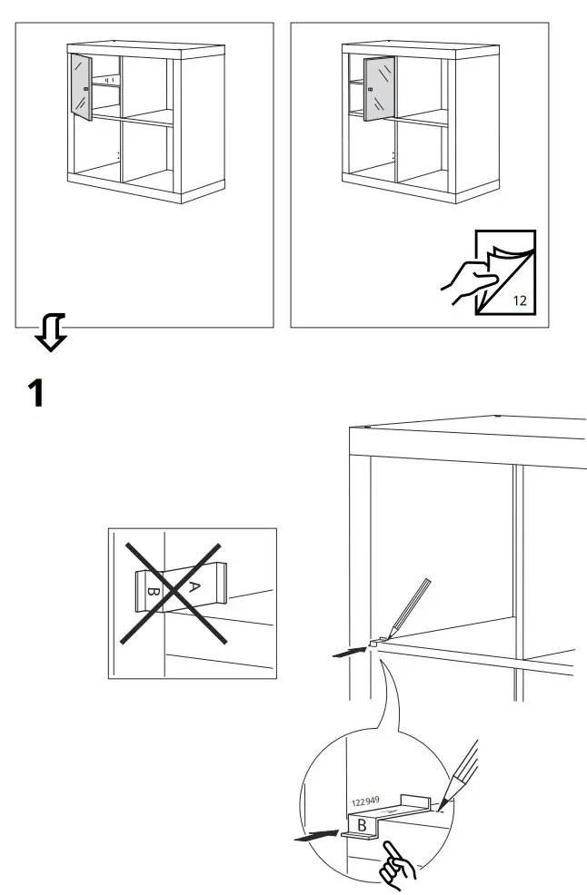 IKEA KALLAX Glass Door Cabinet - fig 3