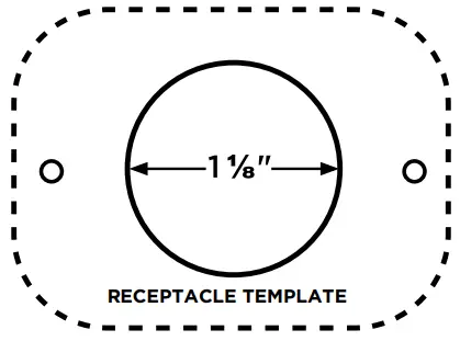 Scotty 1116 Depthpower Electric Downrigger - RECEPTACLE TEMPLATE