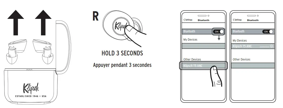 Klipsch T5 True Wireless ANC Earphones - fig 1