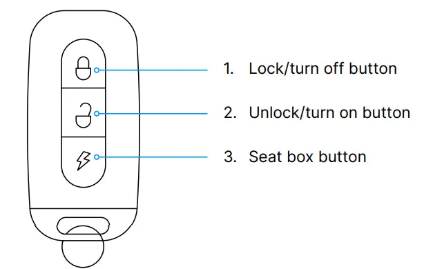 On/off, lock, seatbox