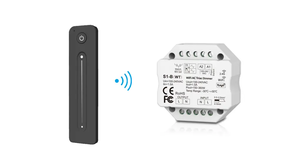 Tuya S1-b(wt)+r11 Wifi And Rf Ac Triac Dimmer Kit Owner's Manual
