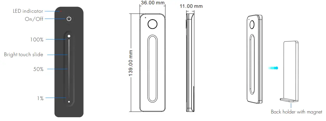 Tuya S1 B WT R11 WiFi and RF AC Triac Dimmer Kit - Remote function