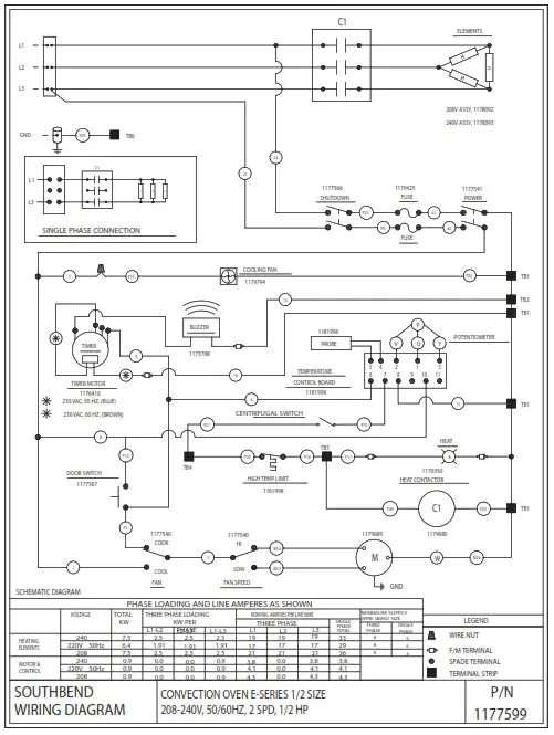 SOUTHBEND EH-10CCH Marathoner Gold Half Size Electric Convection Ovens - Fig37