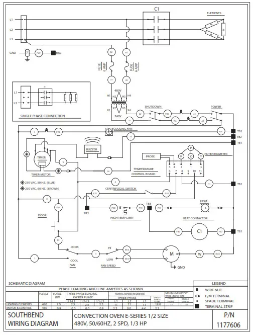 SOUTHBEND EH-10CCH Marathoner Gold Half Size Electric Convection Ovens - Fig38