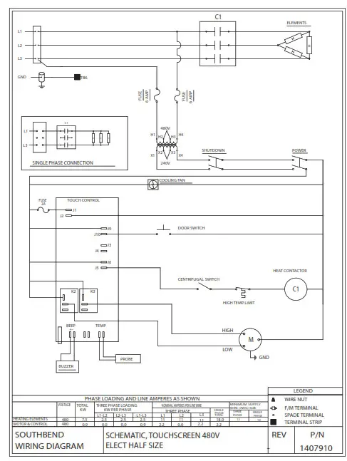 SOUTHBEND EH-10CCH Marathoner Gold Half Size Electric Convection Ovens - Fig46