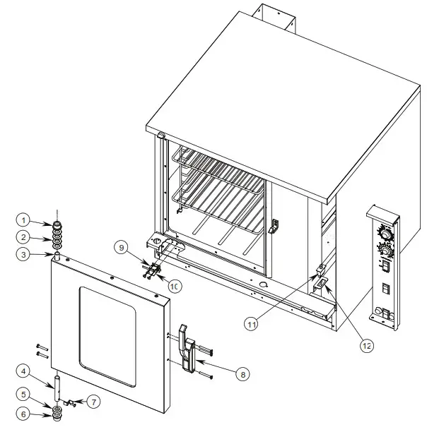 SOUTHBEND EH-10CCH Marathoner Gold Half Size Electric Convection Ovens - Fig50