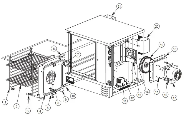 SOUTHBEND EH-10CCH Marathoner Gold Half Size Electric Convection Ovens - Fig55